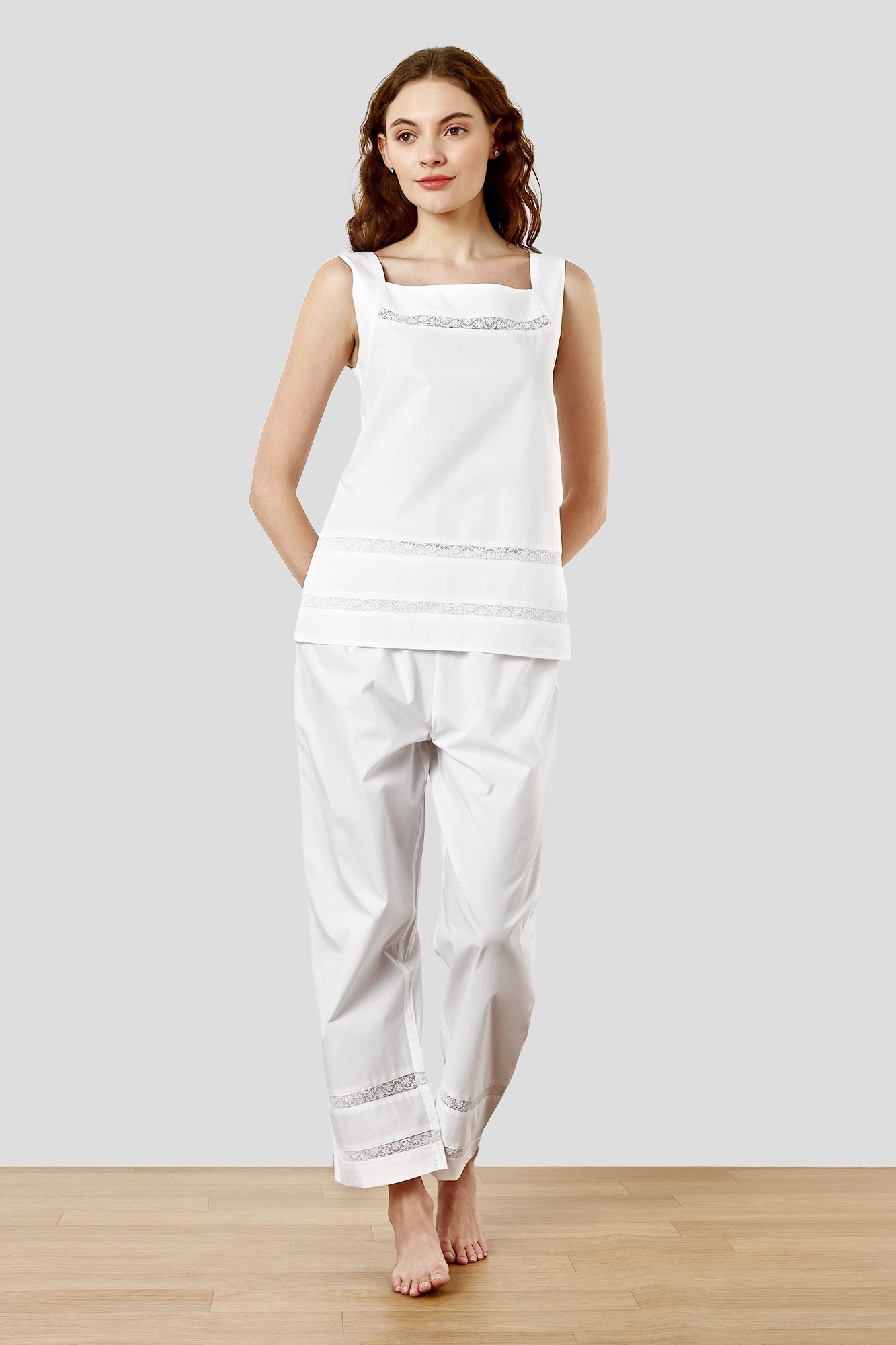 SHAEWE White Cotton Luxury Women Co-Ords 5160 HECATE - Classic Nightwear
