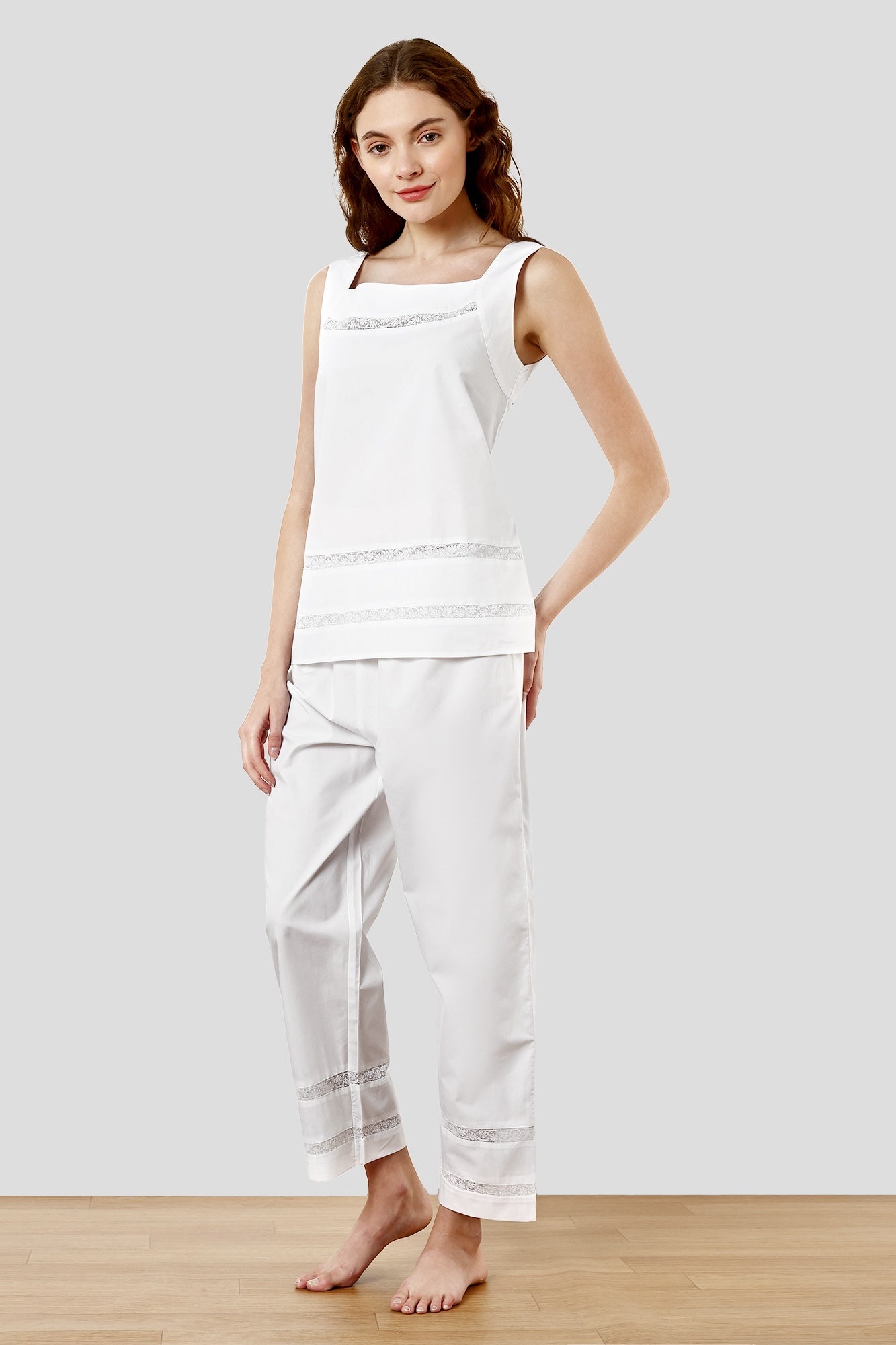 SHAEWE White Cotton Luxury Women Co-Ords 5160 HECATE - Classic Nightwear