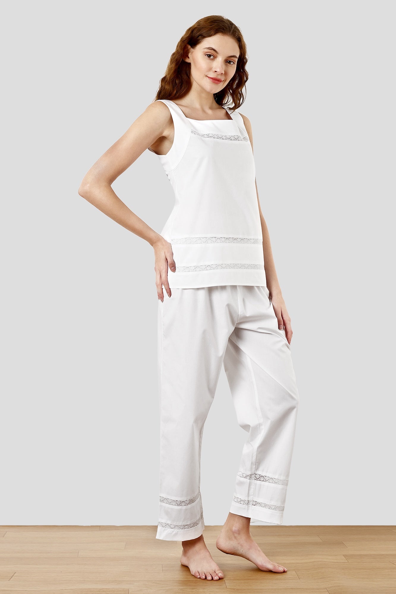SHAEWE White Cotton Luxury Women Co-Ords 5160 HECATE - Classic Nightwear