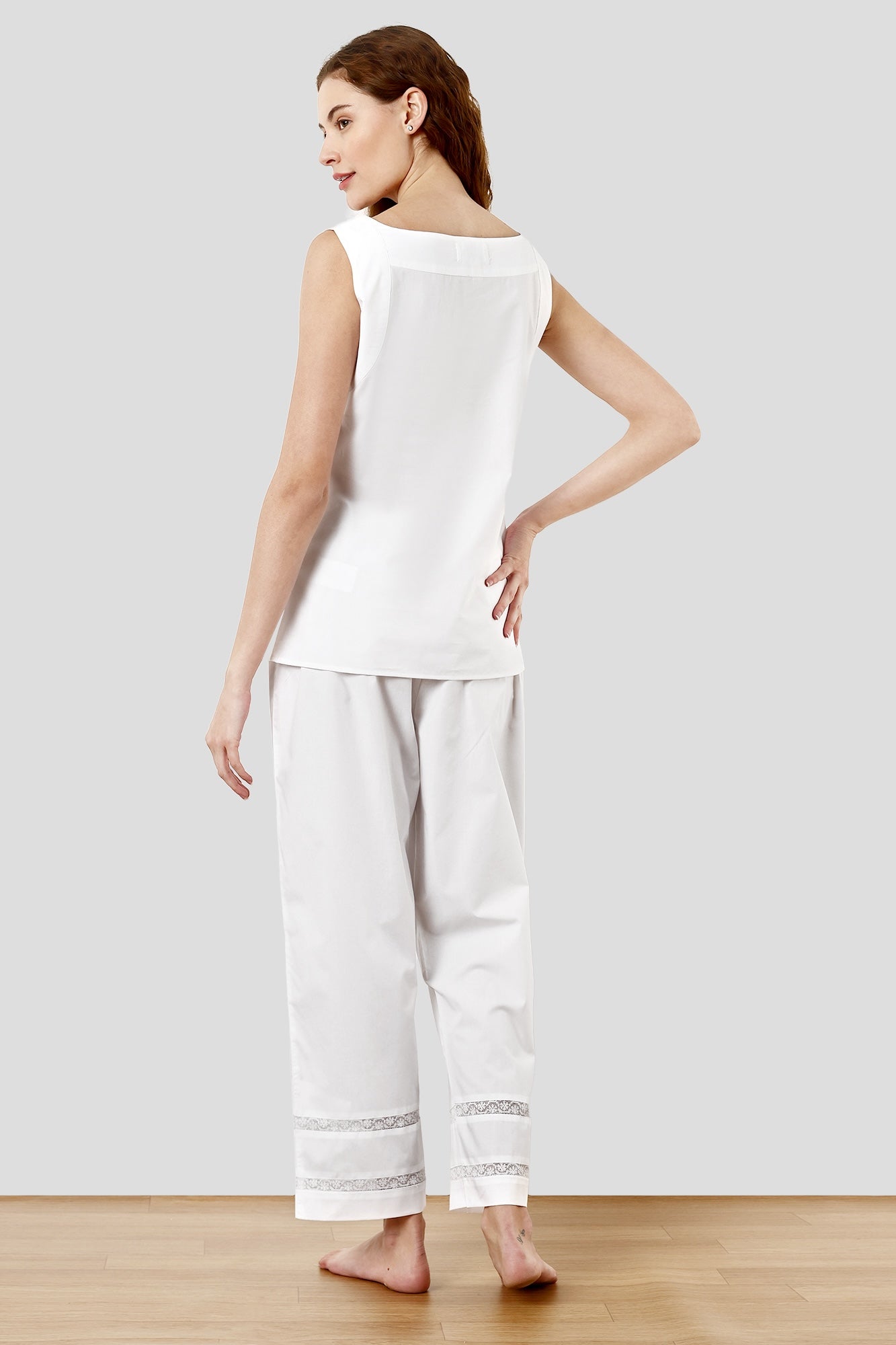 SHAEWE White Cotton Luxury Women Co-Ords 5160 HECATE - Classic Nightwear