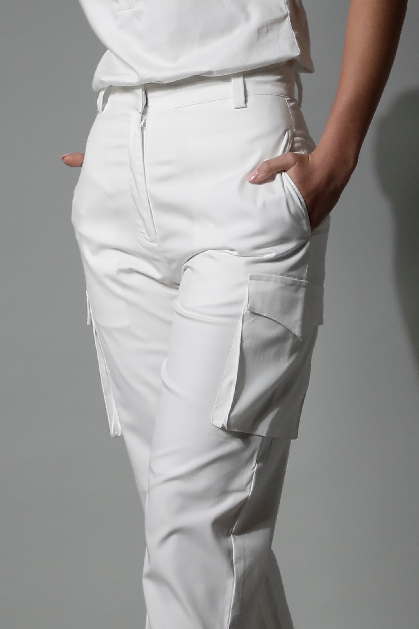 5830 - White High Waist Sunday Pant