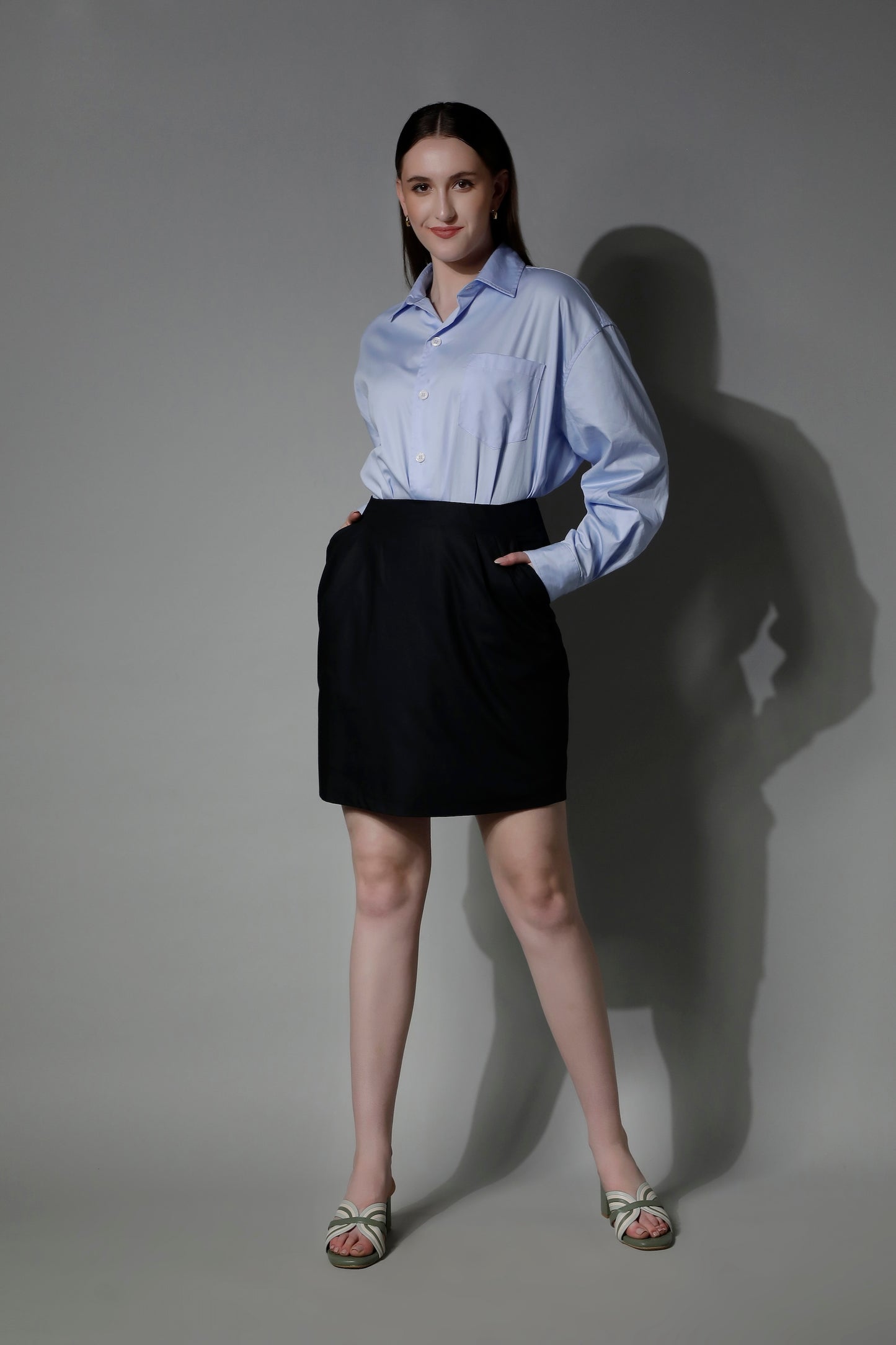 5845 - Seaweed Green Formal Skirt