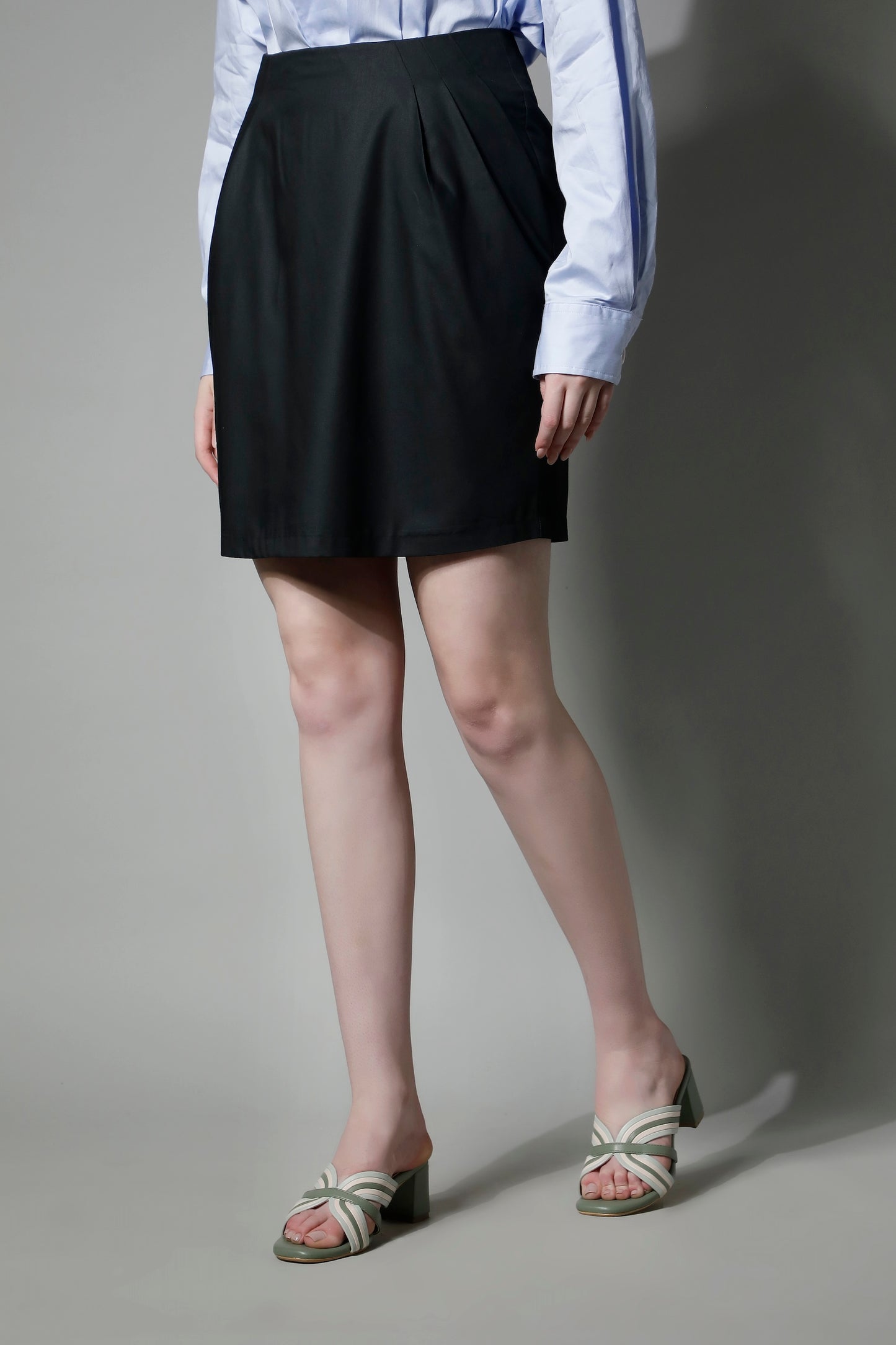 5845 - Seaweed Green Formal Skirt