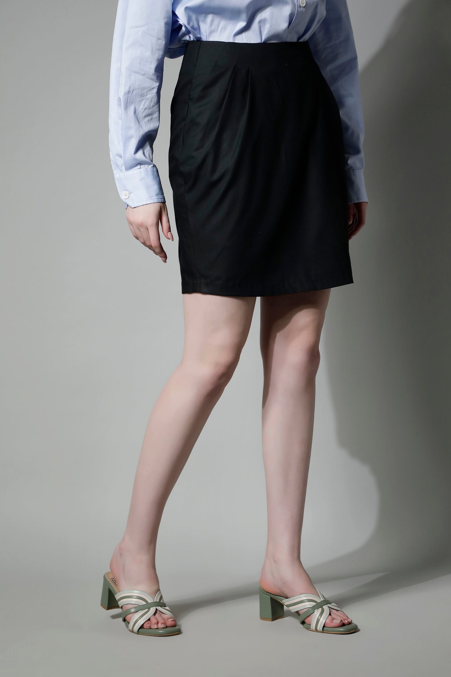 5845 - Seaweed Green Formal Skirt