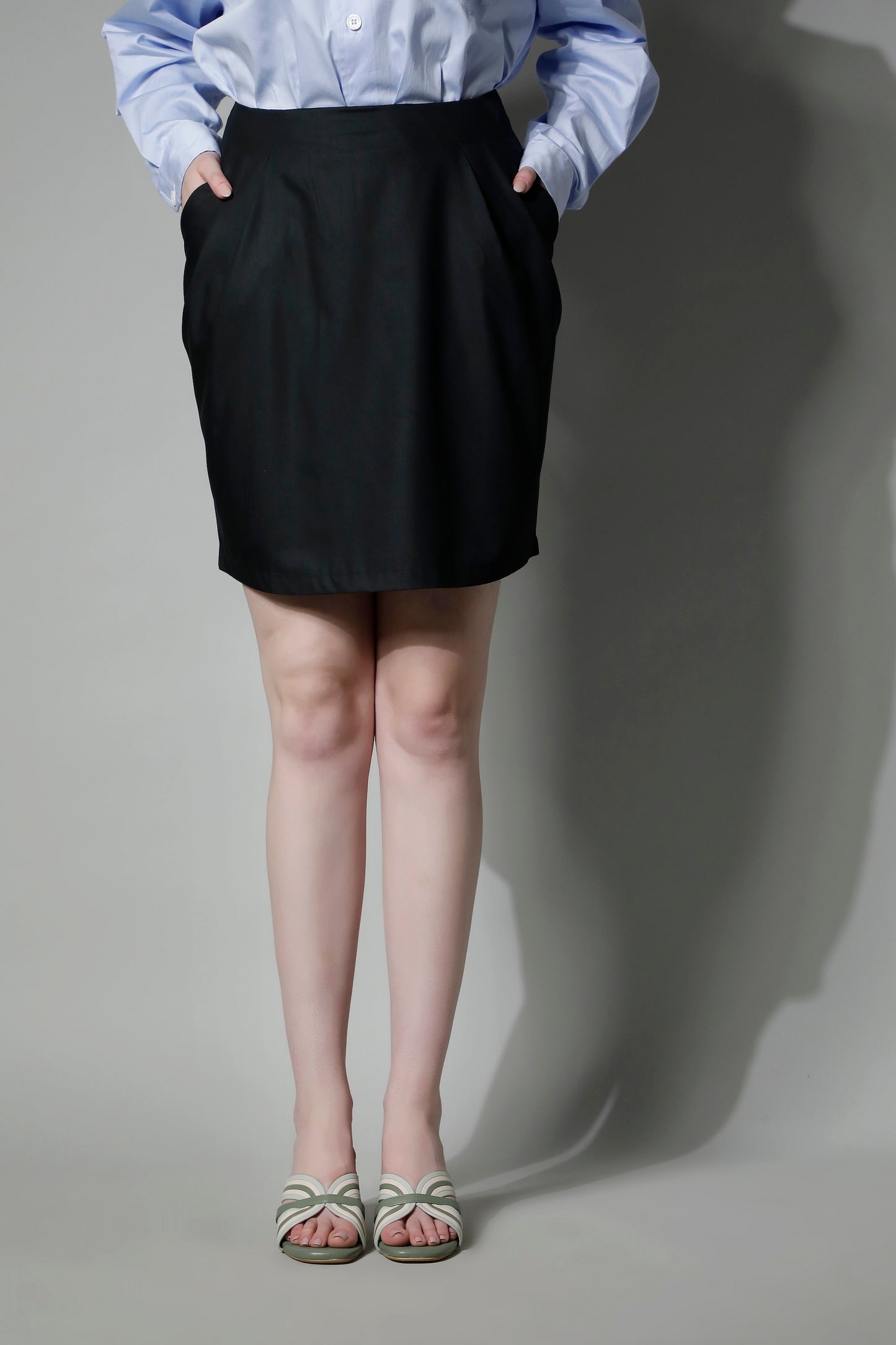 5845 - Seaweed Green Formal Skirt