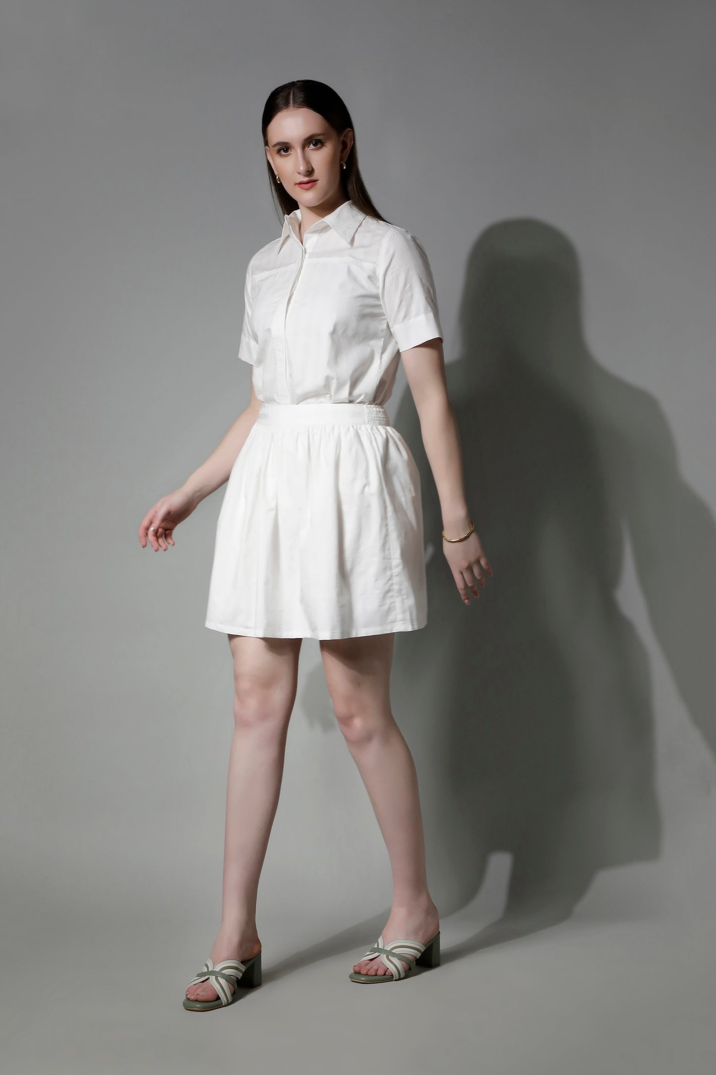 Textured Striped Women Half Sleeve Shirt - 5368 INEZ - by SHAEWE