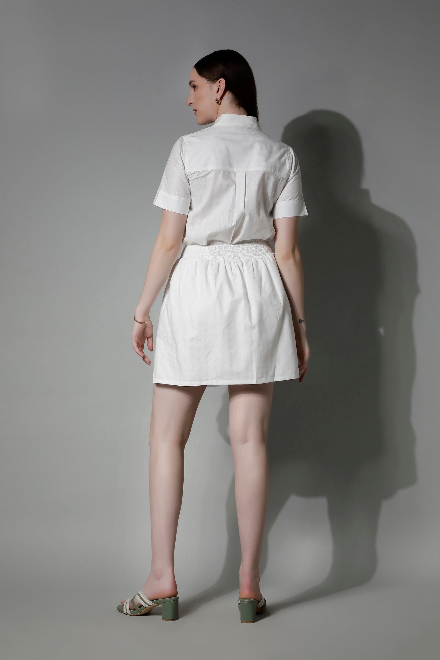 5280 - Striped Cotton Skirt