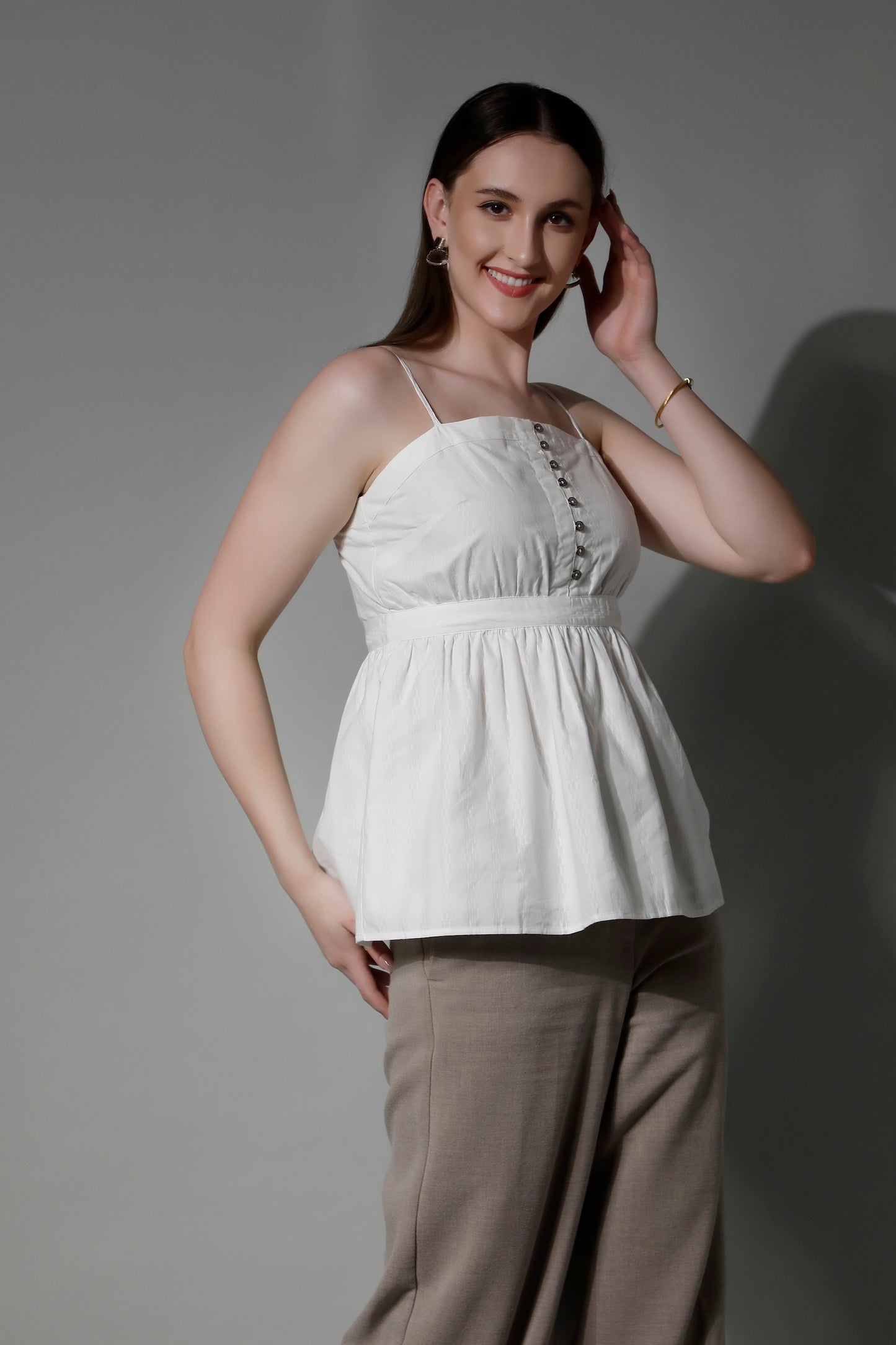 Textured Women Cami Top - 5302 CORDELIA - by SHAEWE