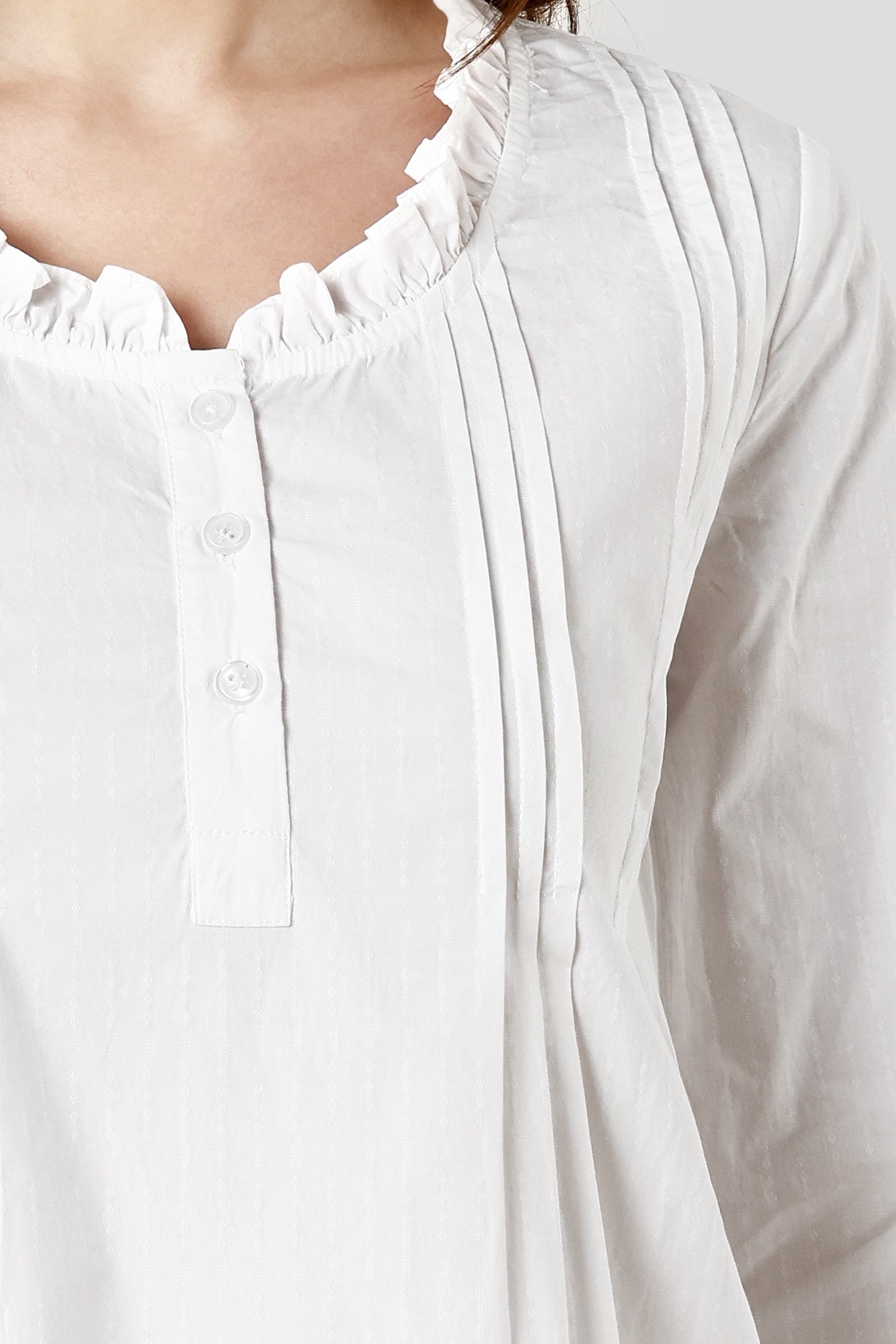 SHAEWE White Cotton Women Co-Ords Set 5170 RHEA - European Classic Nightwear