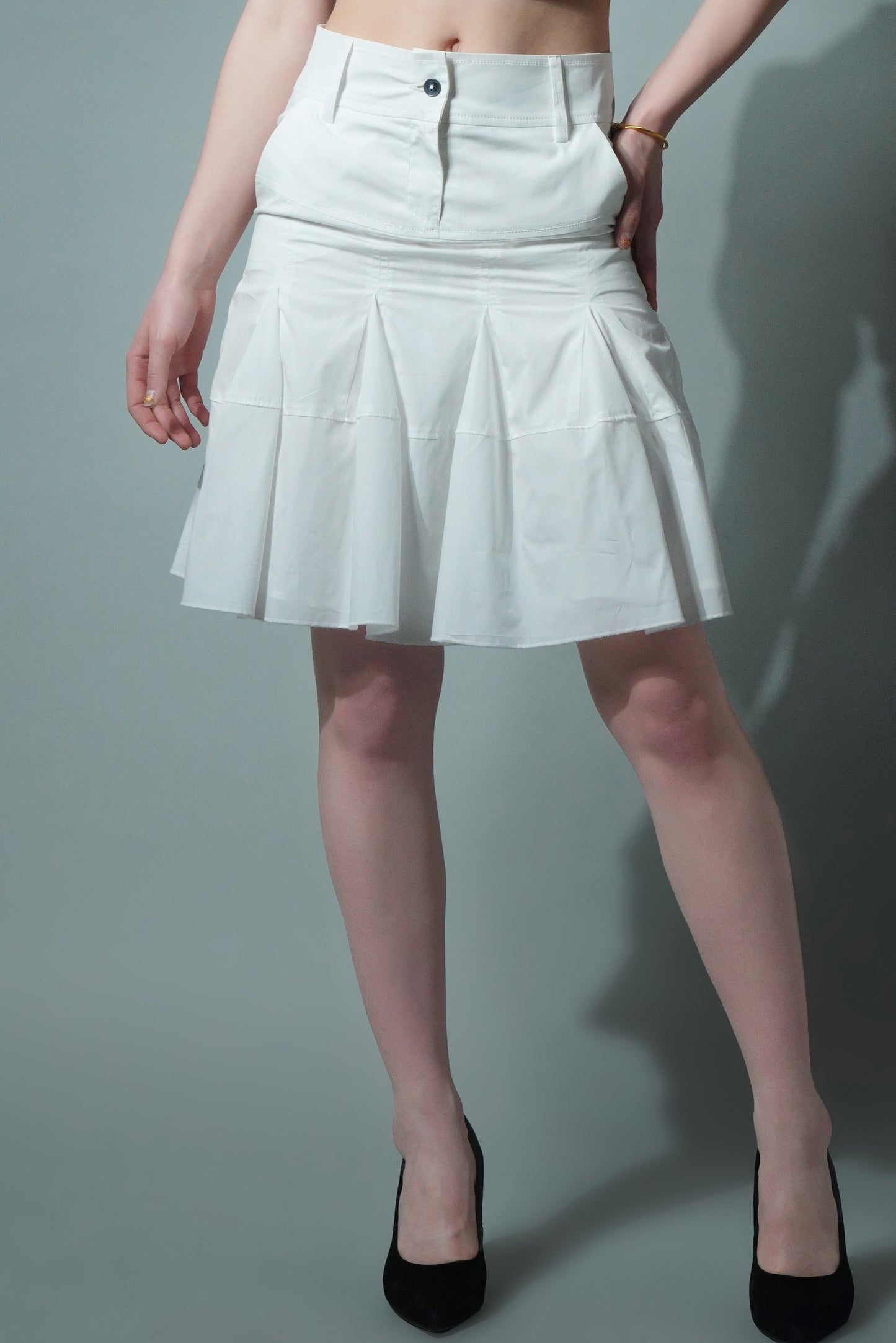 5860 - Mid Length Fun Flare Cotton Skirt