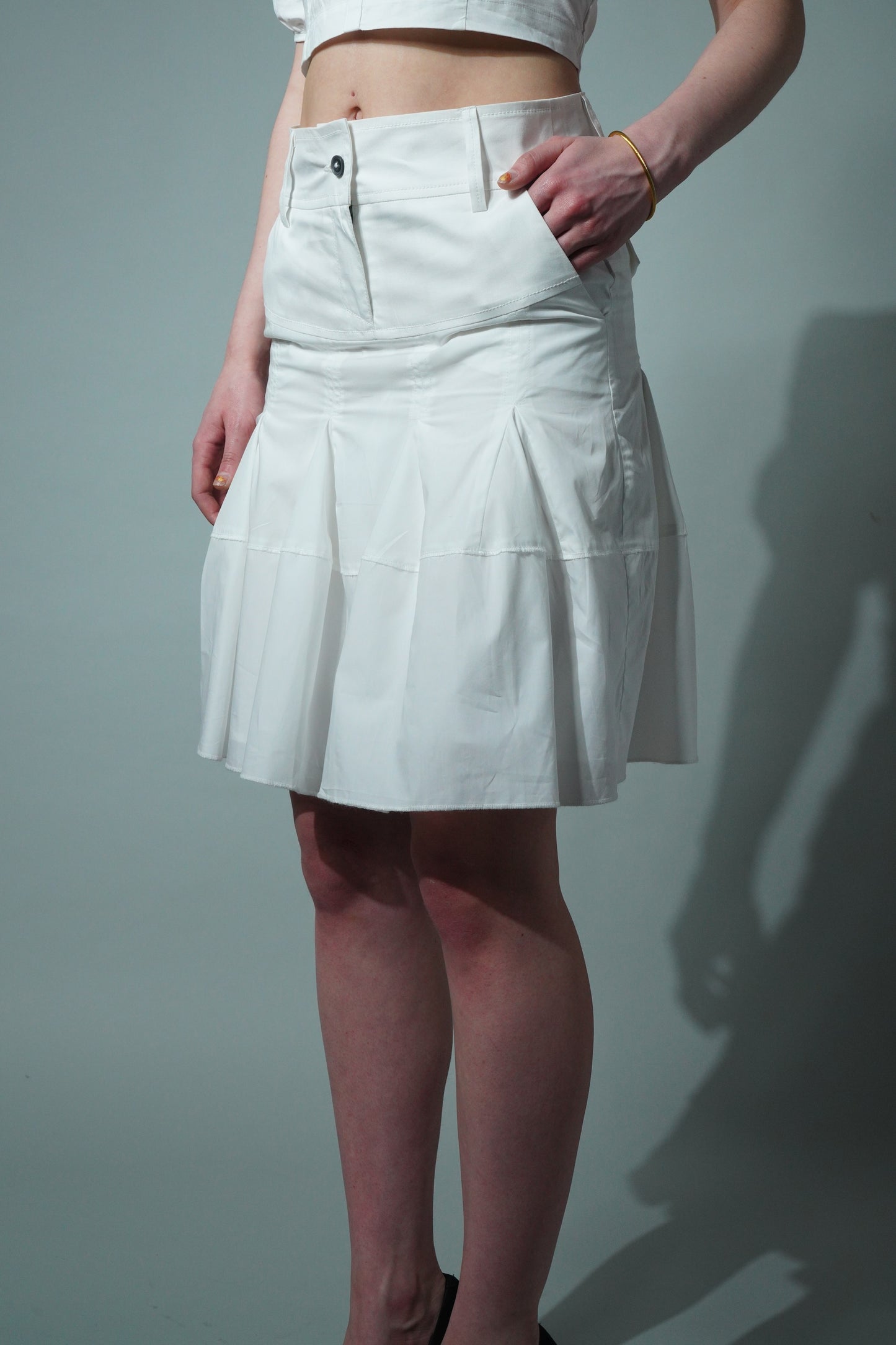 5860 - Mid Length Fun Flare Cotton Skirt