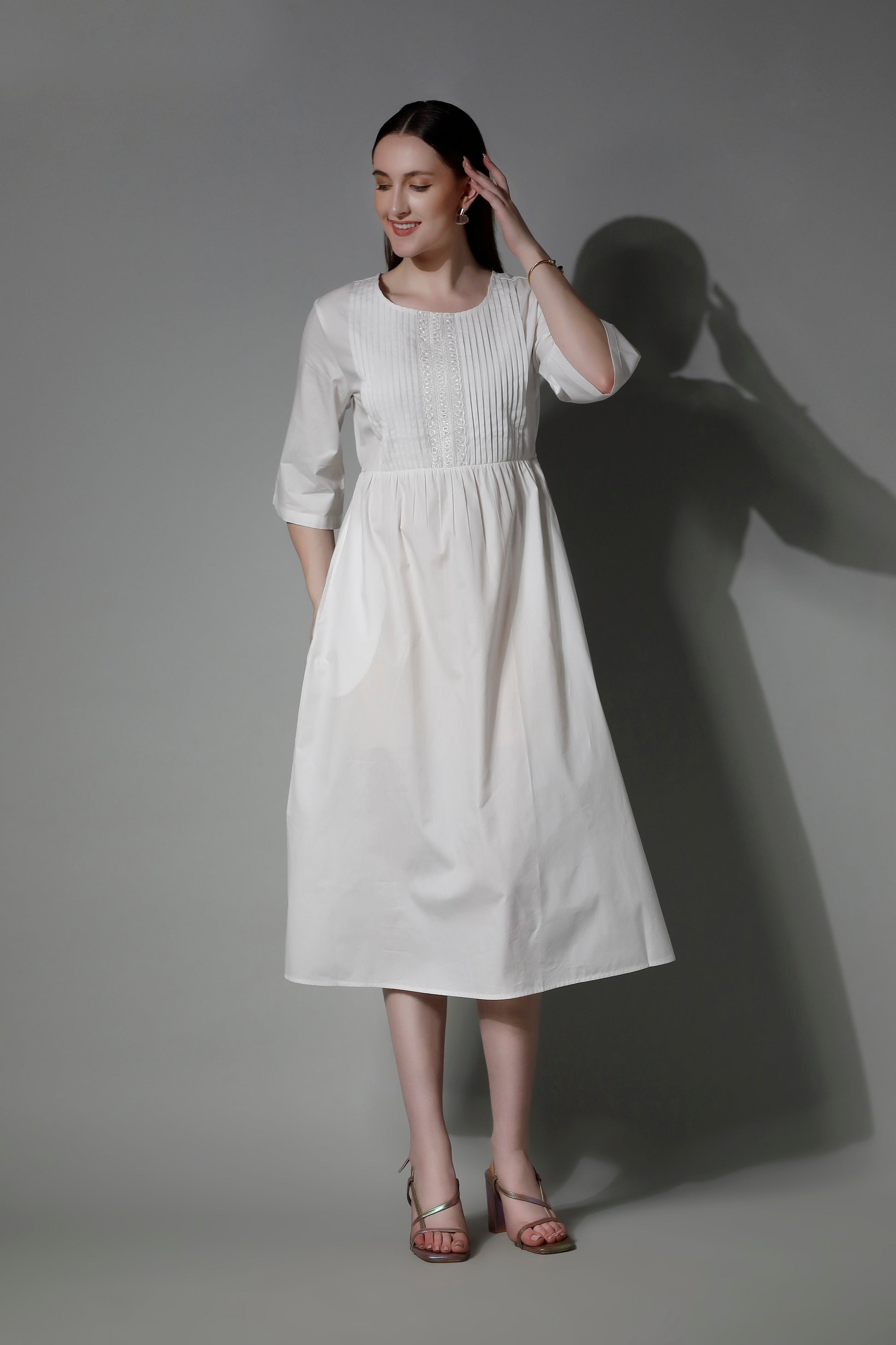 SHAEWE White Classic Women Nightgown APHRODITE - White Night Dresses 