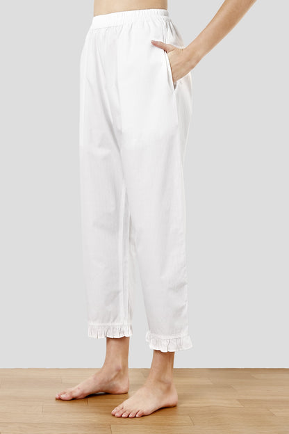 SHAEWE White Cotton Women Co-Ords Set 5170 RHEA - European Classic Nightwear 