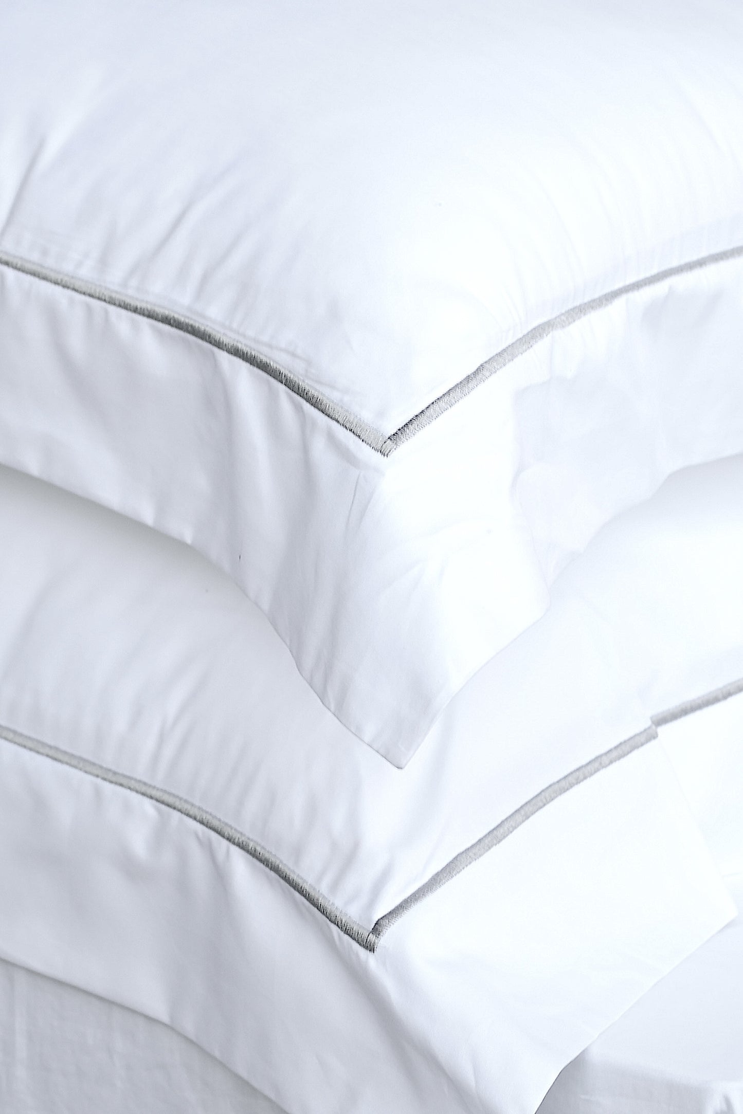 SIGNATURE - 300TC Cotton Percale Oxford Pillowcase (Set of 2) - Dark Silver